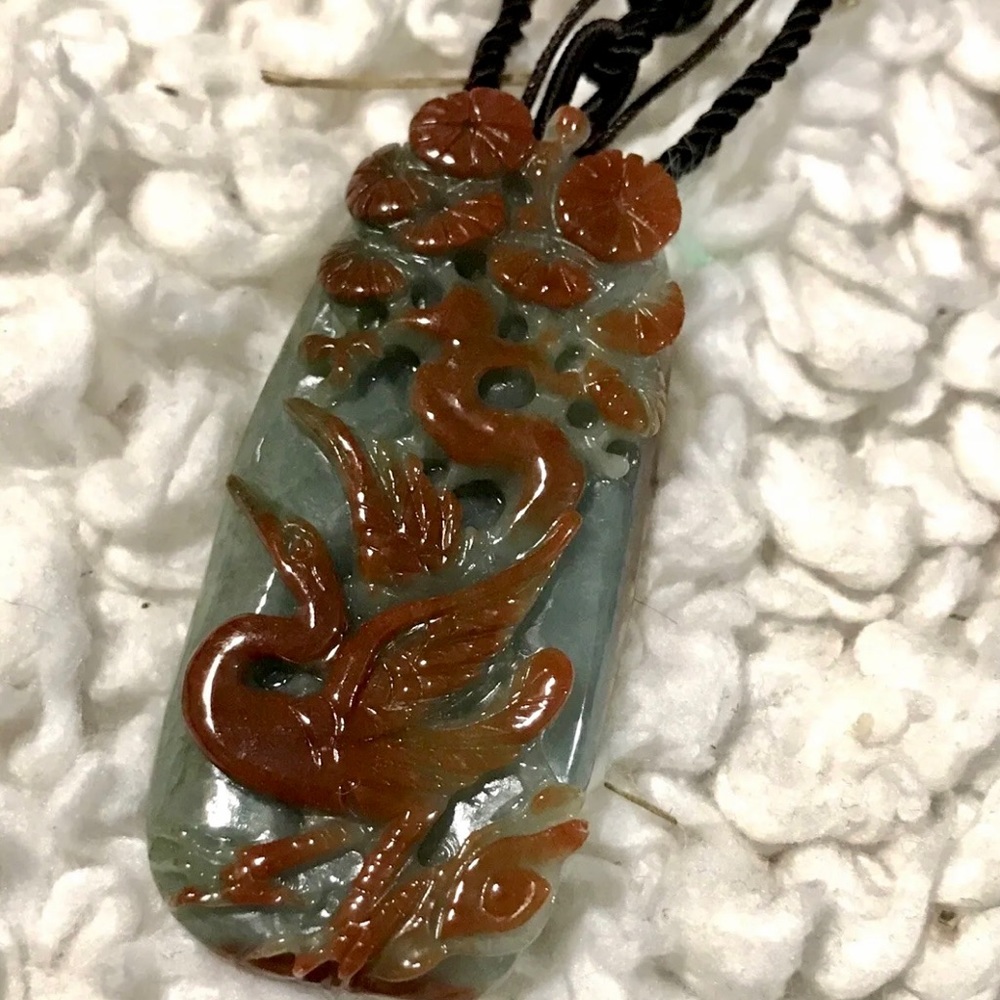 Certified Green Burma 100% Natural A JADE Jadeite Pendant